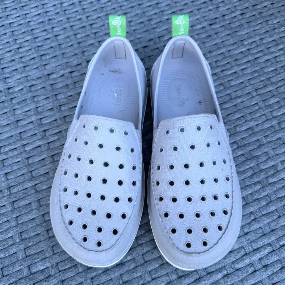 Sanuk Lil Walker Shoes Loafers Slip On Comfort Waterproof‎ Gray Kids Size 4